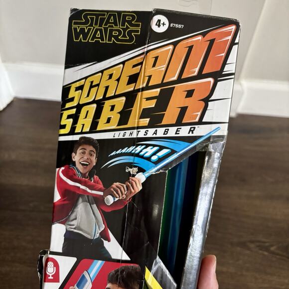Star Wars Scream Saber Blue Lightsaber Record Your Own Sounds 3 Sound Modes New - Picture 6 of 9